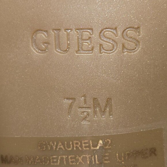 Guess Aurela2 lace up heels in Gold size 7.5 - Picture 9 of 10